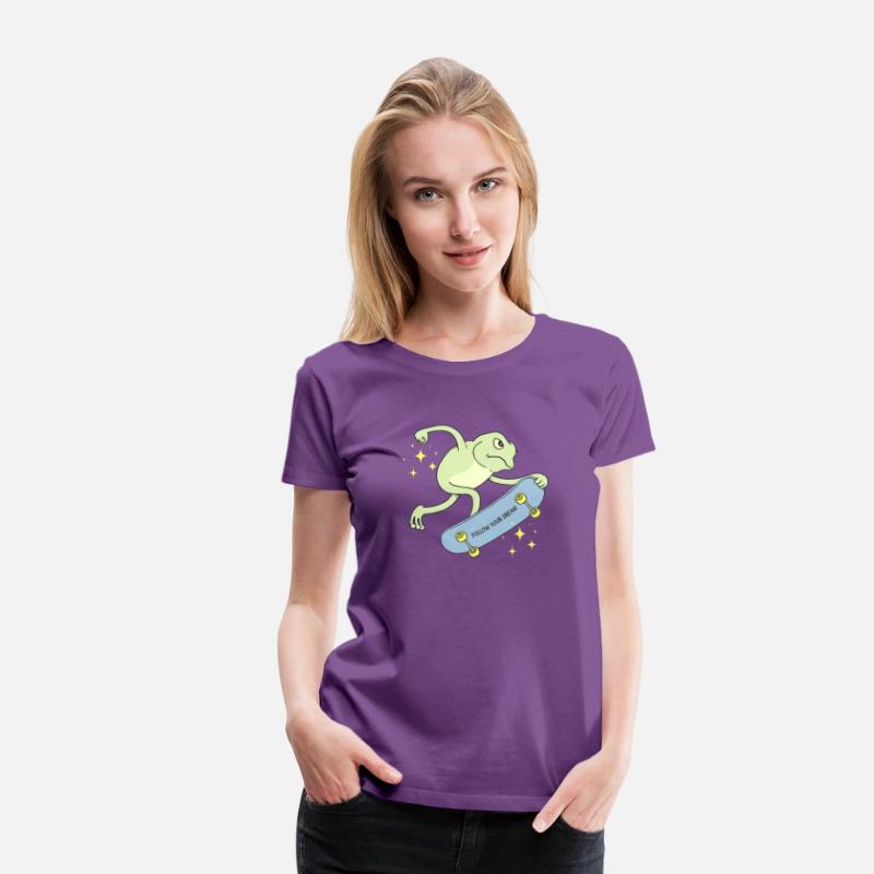 Follow Your Dream Funny Frog on a Skateboard Print