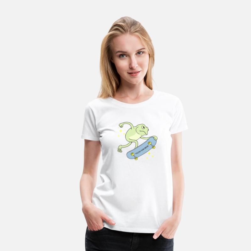 Follow Your Dream Funny Frog on a Skateboard Print