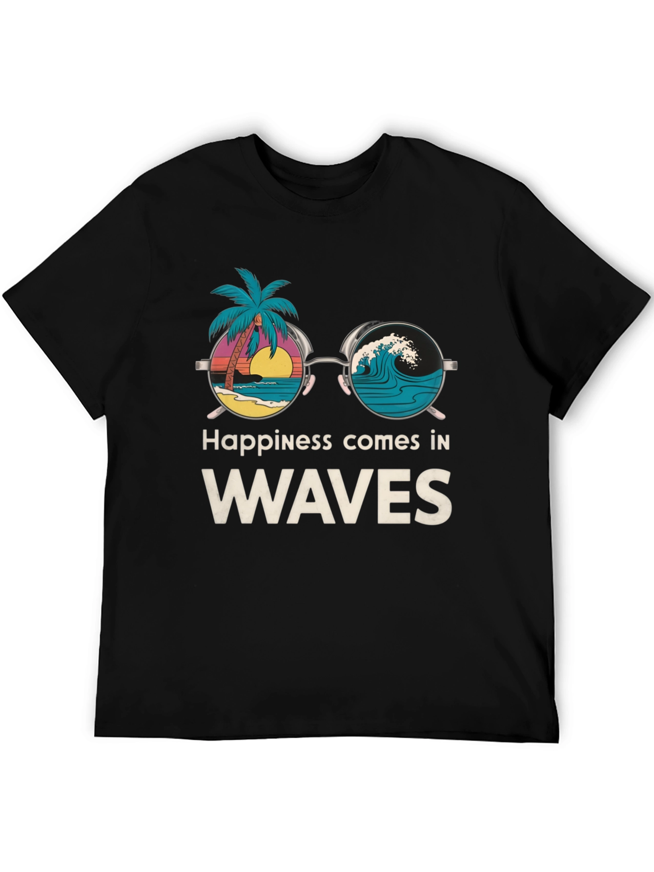 Happiness Comes in Waves Tee - Beach Vibe Shirt