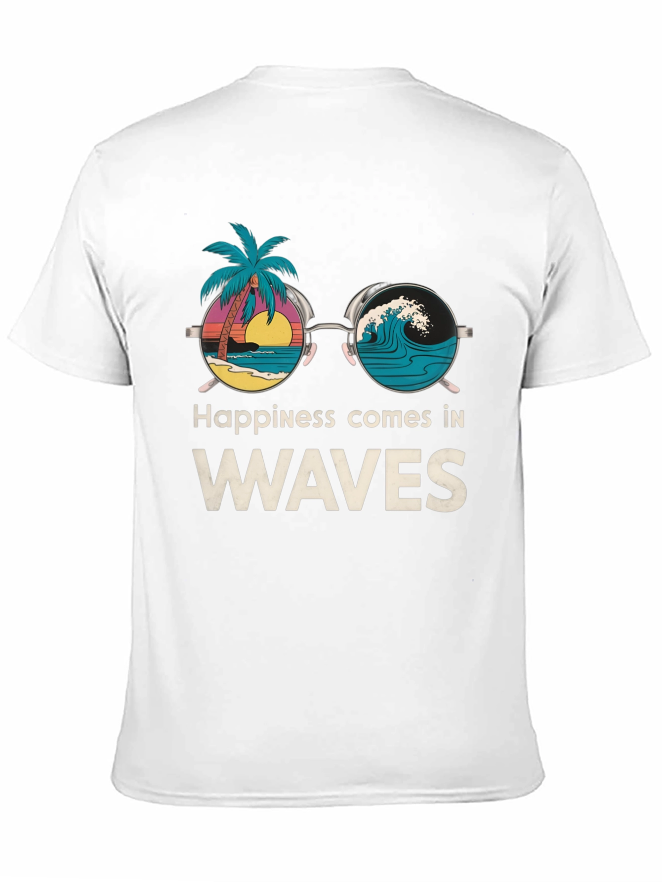 Happiness Comes in Waves Tee - Beach Vibe Shirt