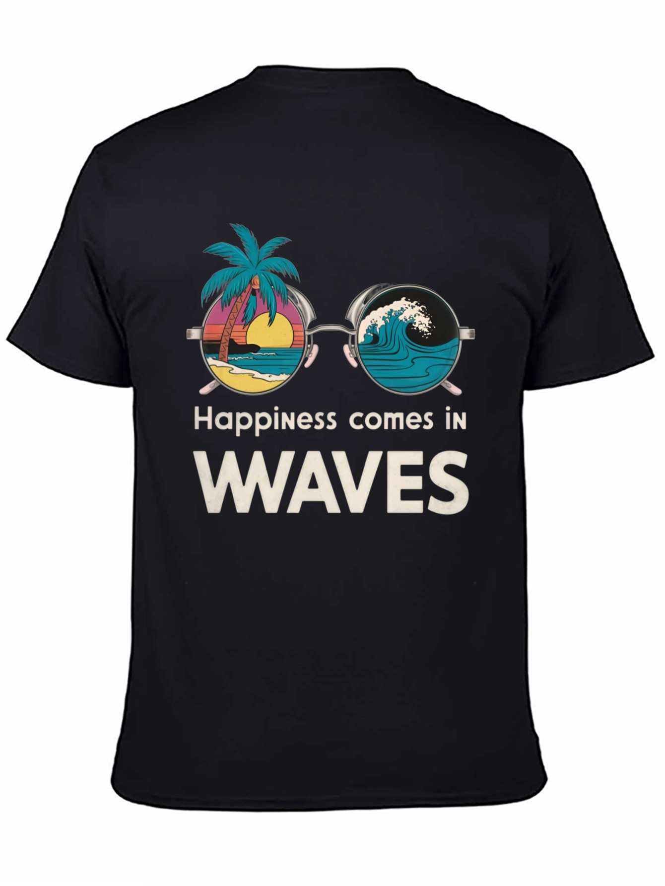 Happiness Comes in Waves Tee - Beach Vibe Shirt