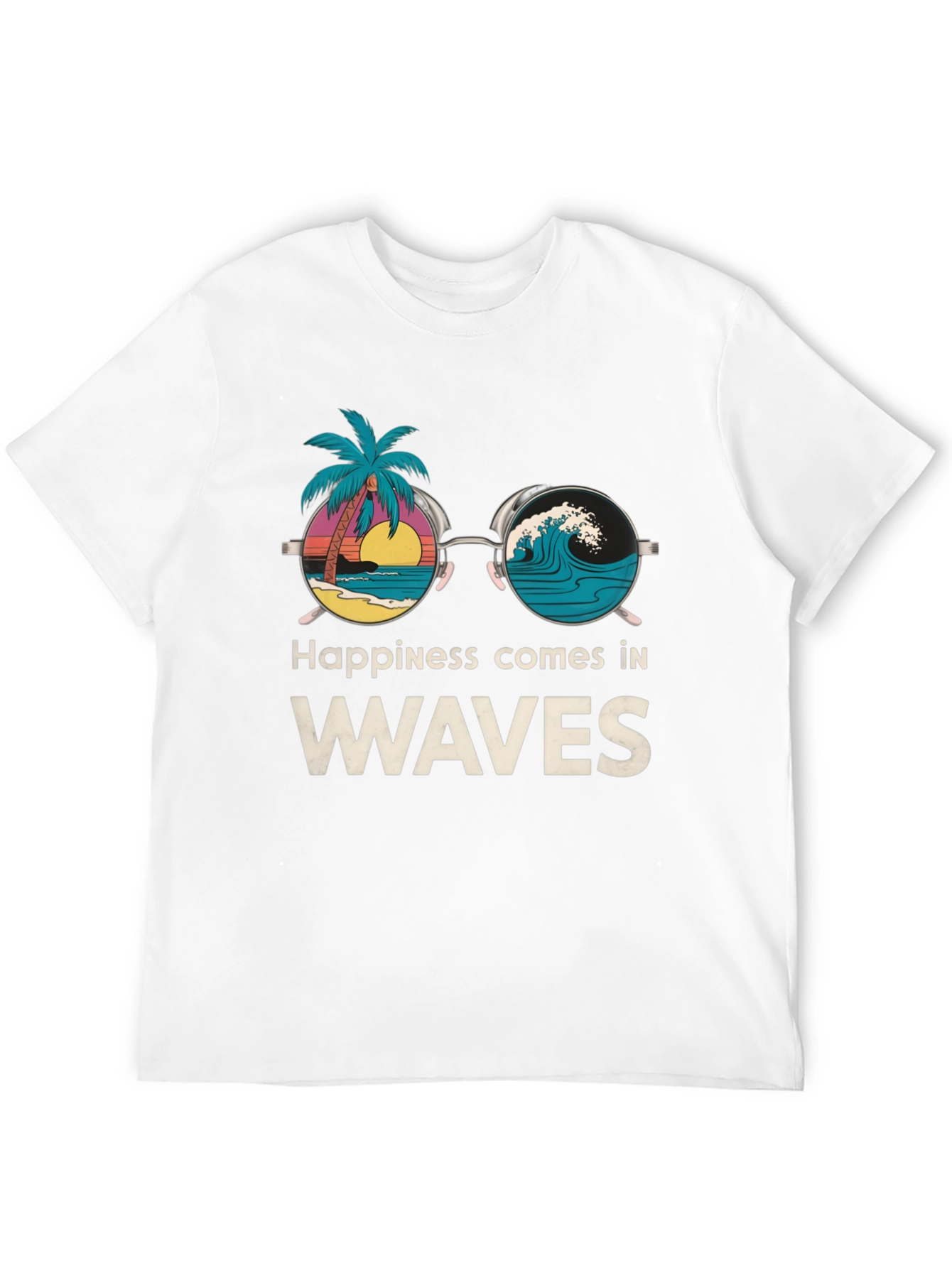 Happiness Comes in Waves Tee - Beach Vibe Shirt