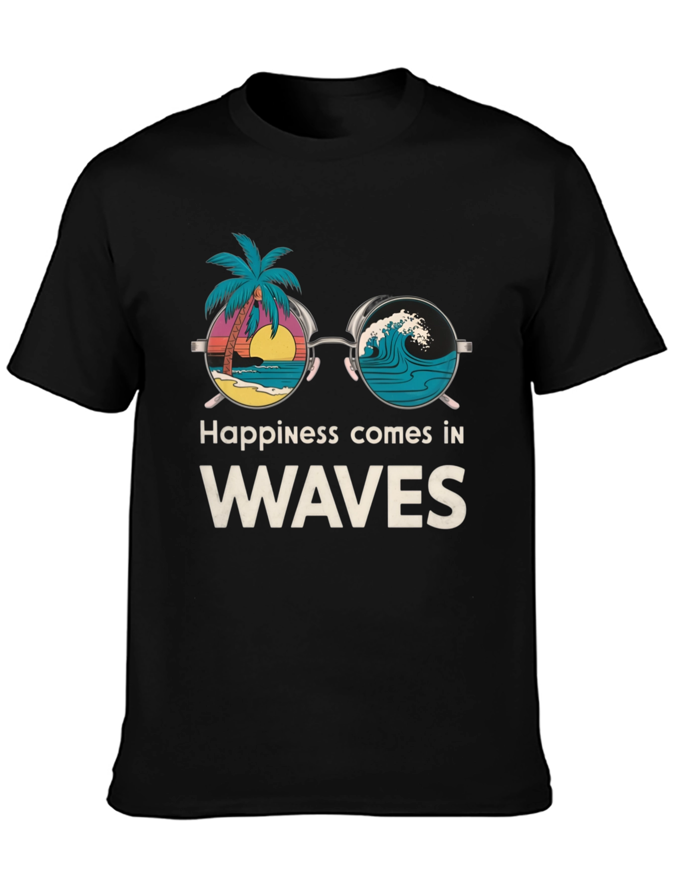 Happiness Comes in Waves Tee - Beach Vibe Shirt