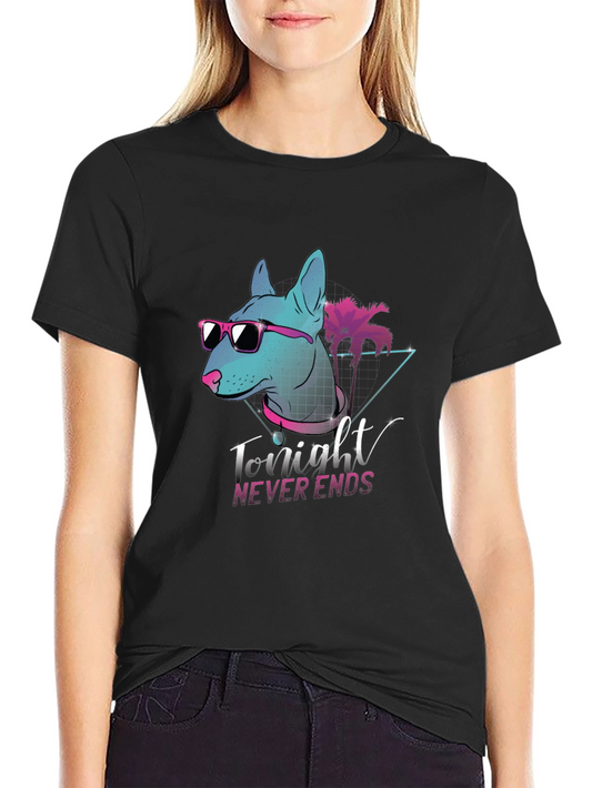 Retro Dog Graphic Tee - Tonight Never Ends