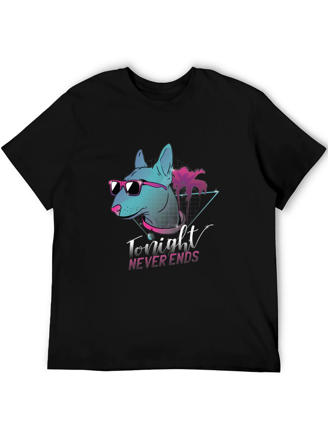 Retro Dog Graphic Tee - Tonight Never Ends
