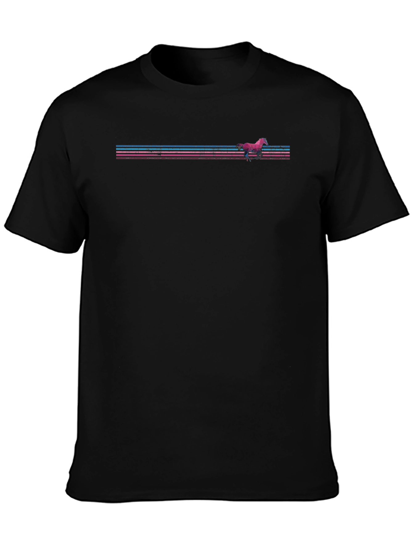 Retro Horse Graphic Tee - Black