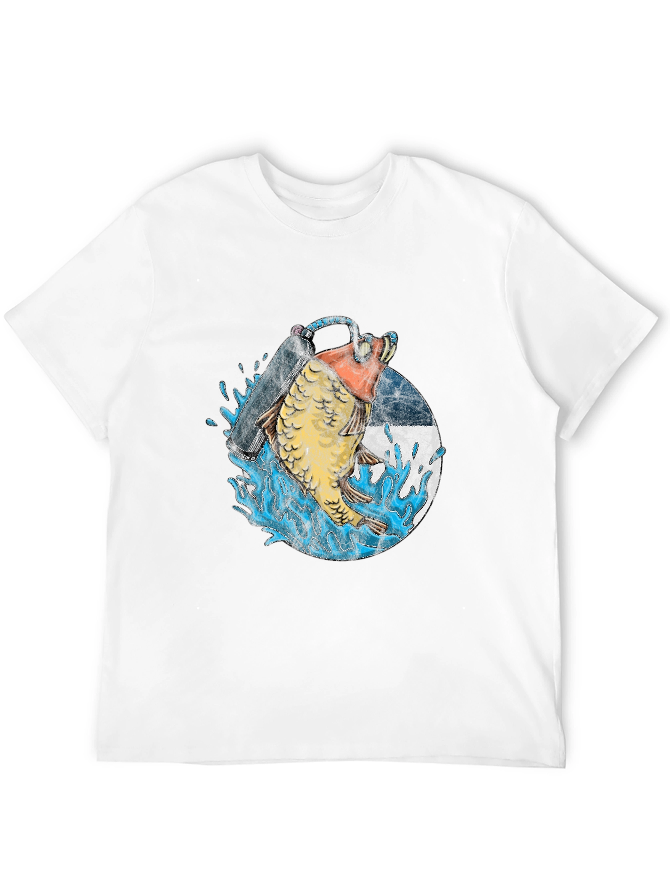Diving Fish Graphic Tee - Black