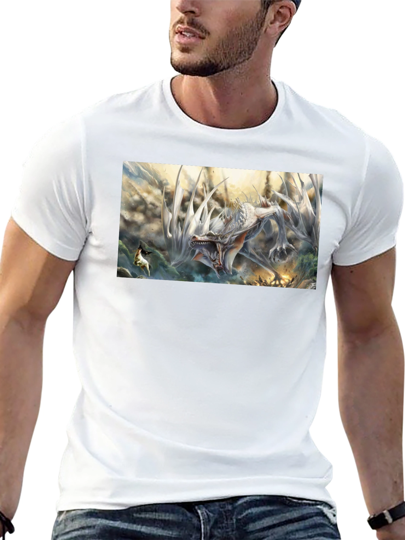 Dragon Battle Graphic T-Shirt