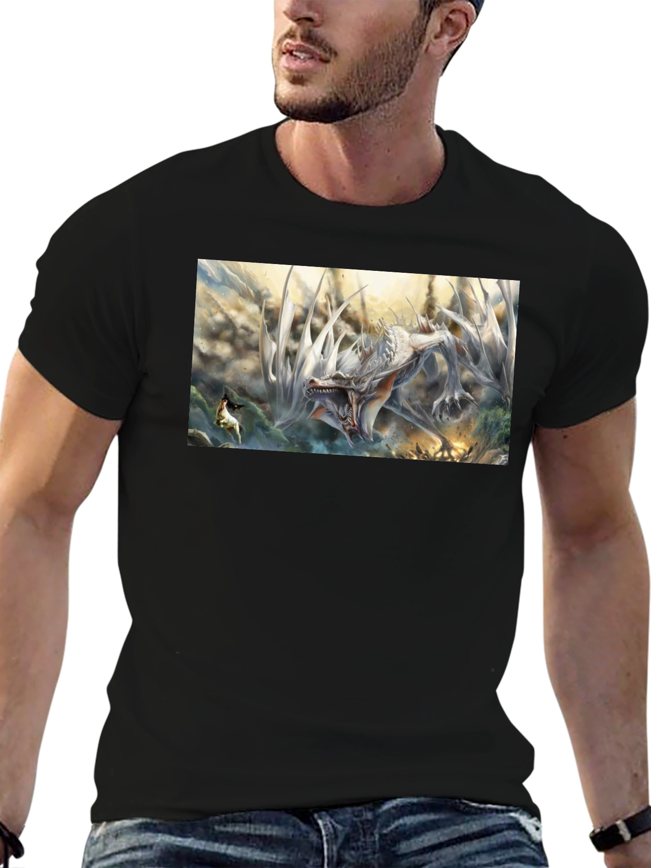 Dragon Battle Graphic T-Shirt