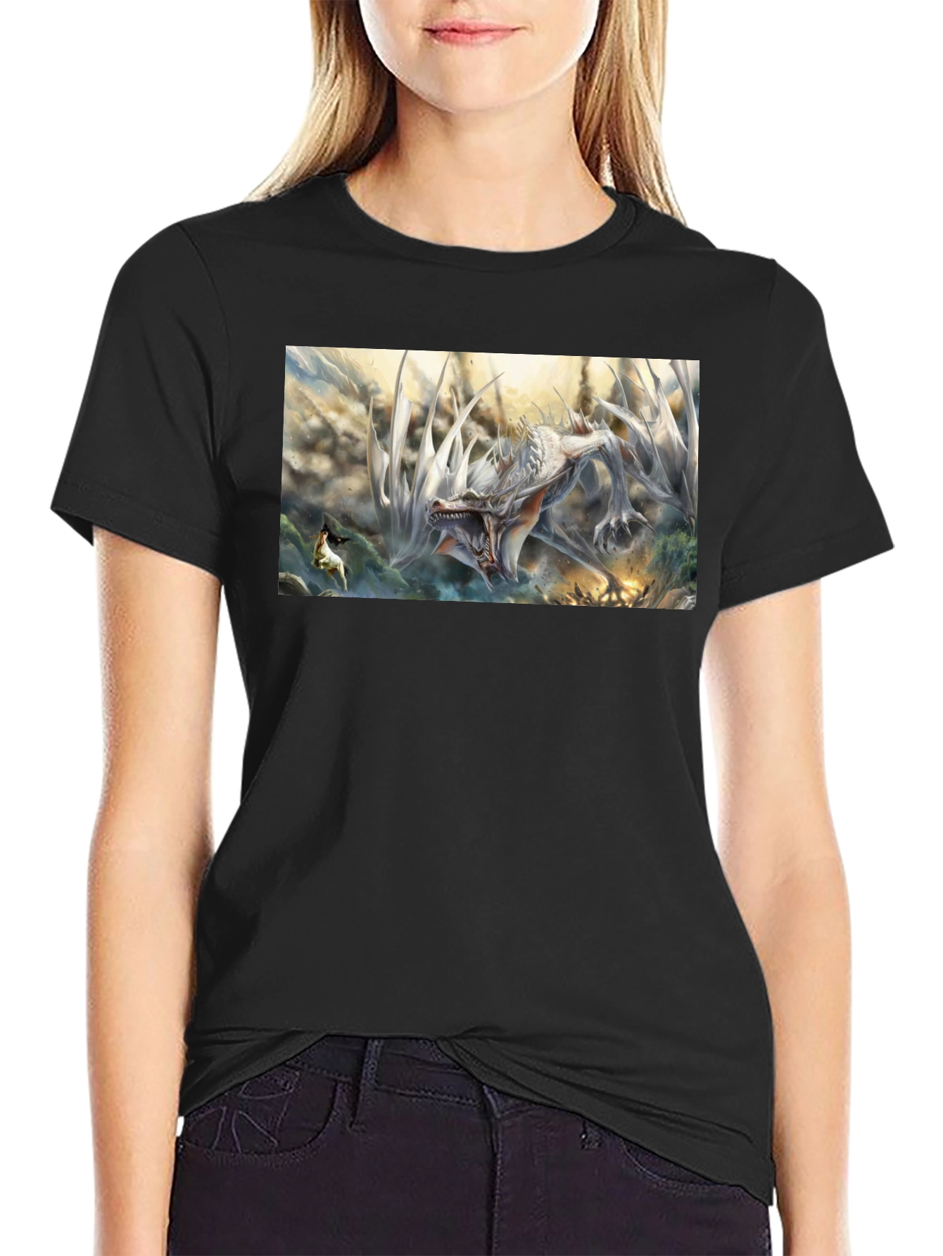 Dragon Battle Graphic T-Shirt