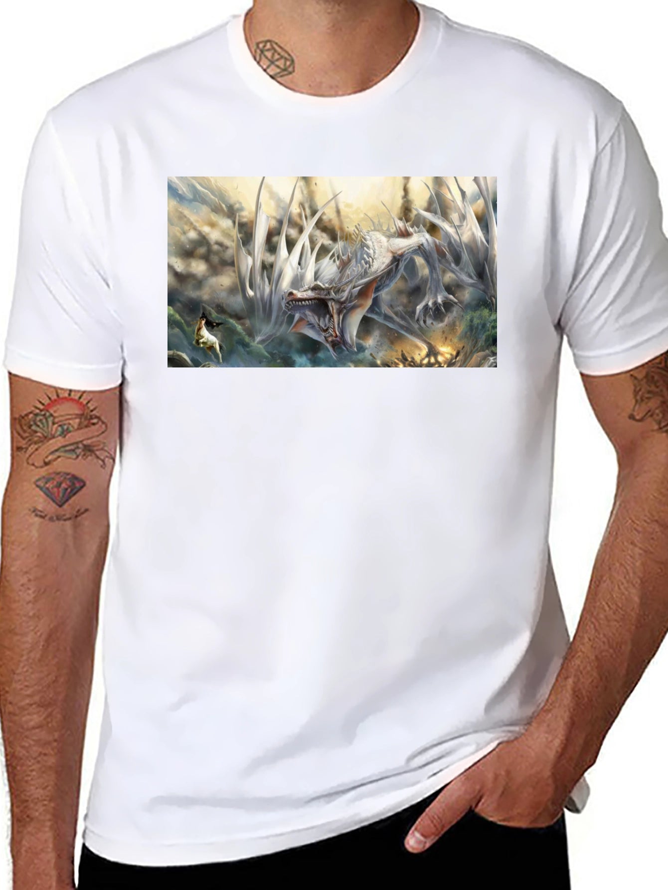 Dragon Battle Graphic T-Shirt