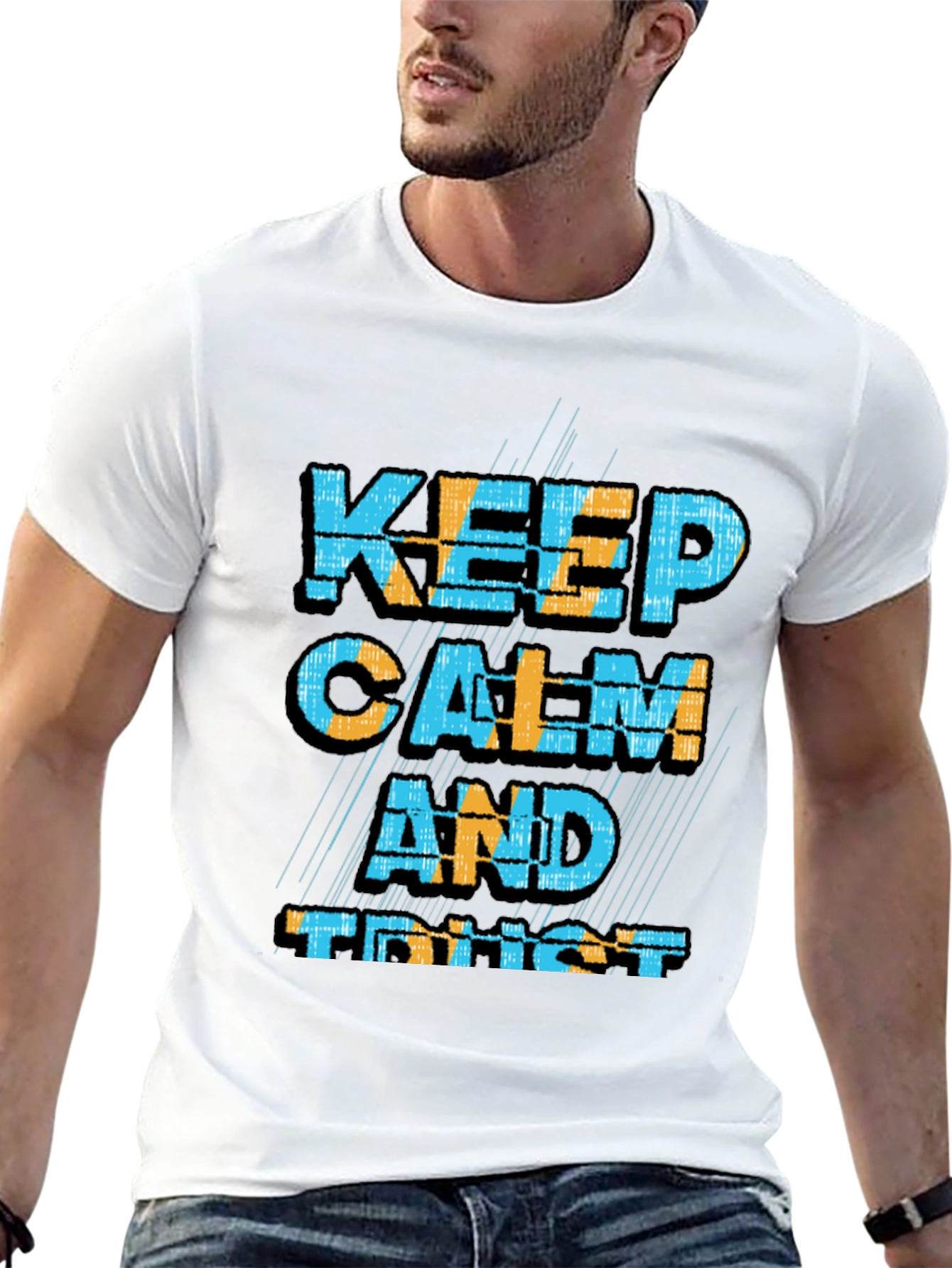 Keep Calm and Trust Black Graphic Tee