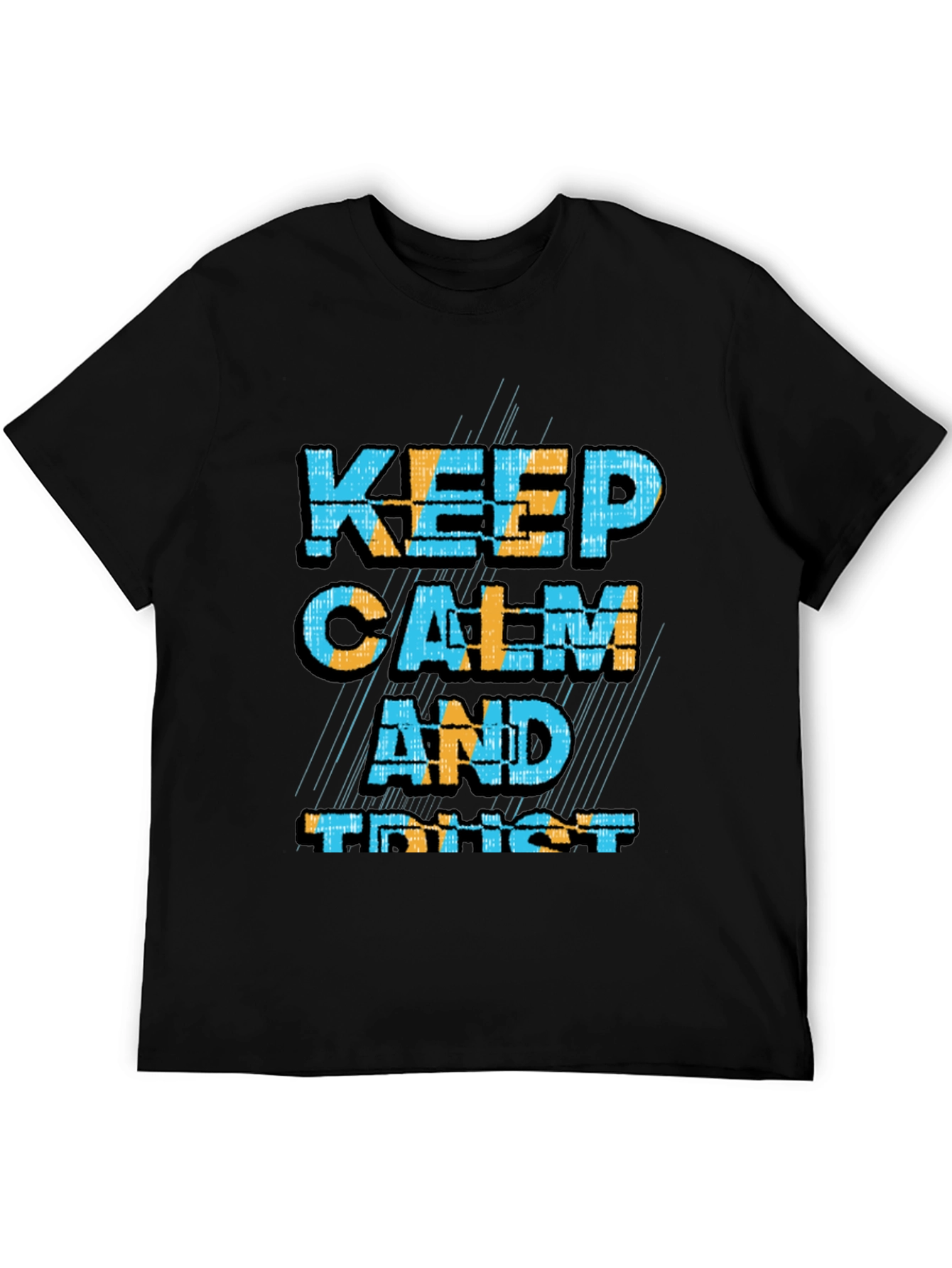 Keep Calm and Trust Black Graphic Tee