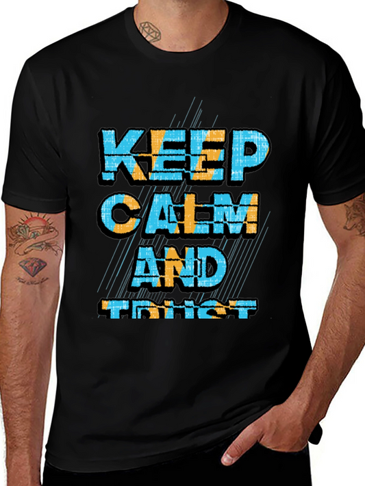Keep Calm and Trust Black Graphic Tee