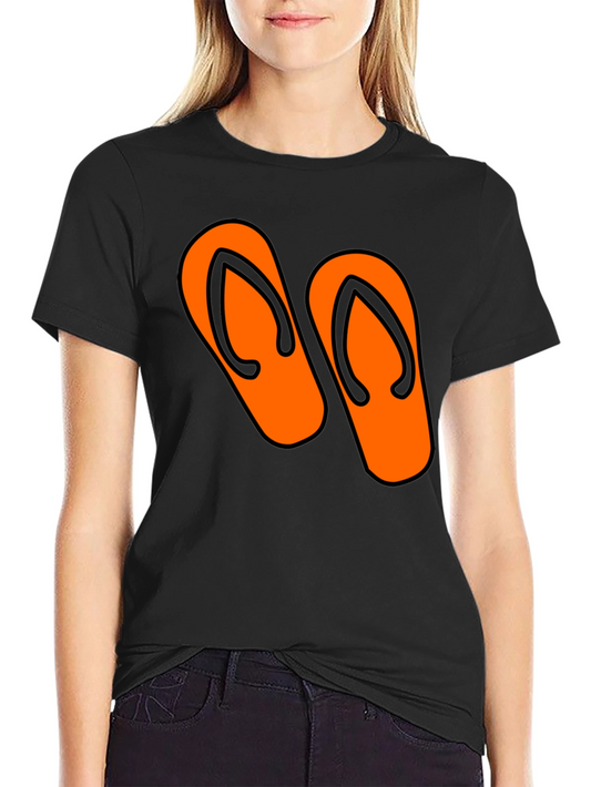 Flip Flops Graphic Black T-Shirt