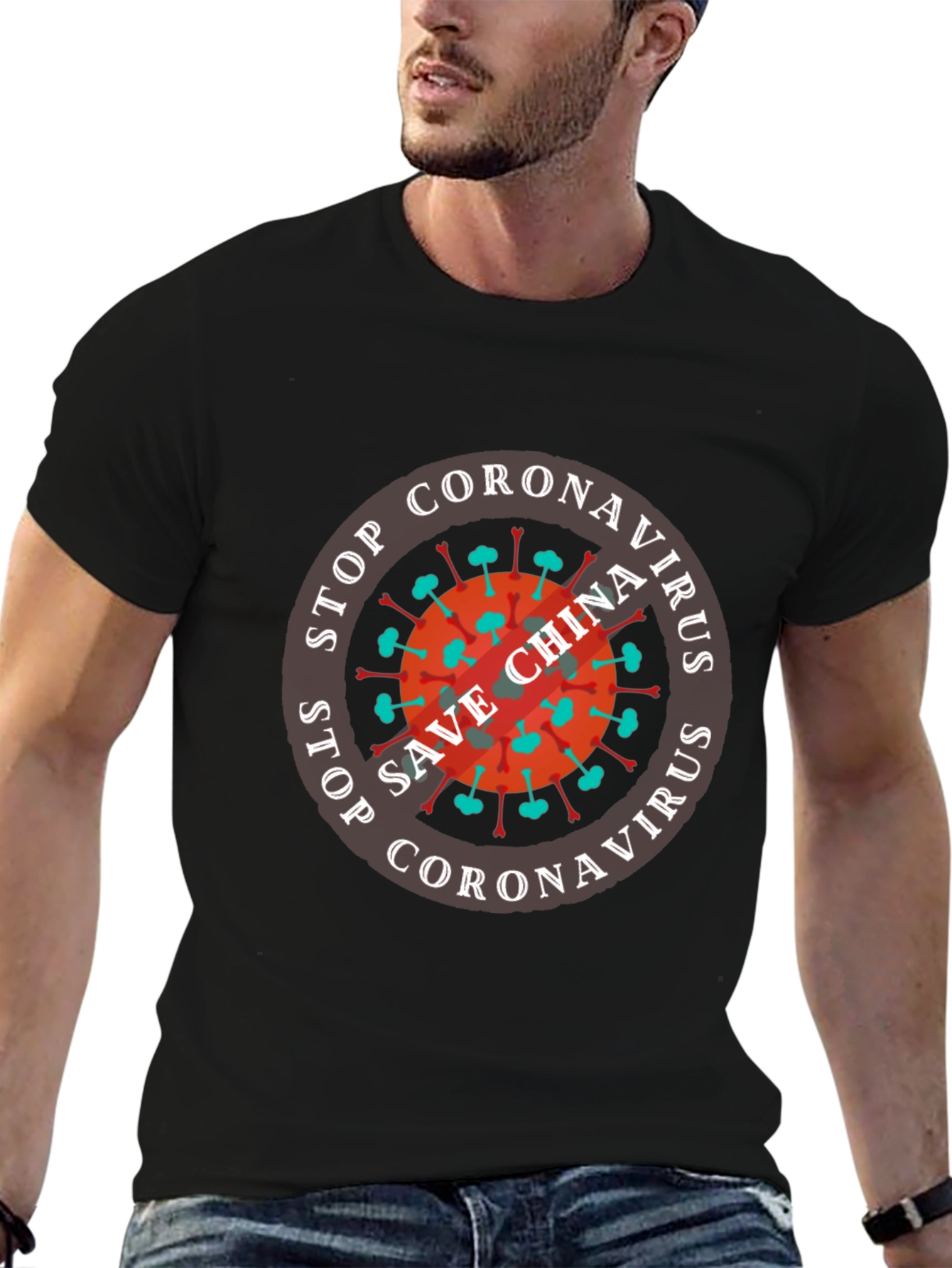 Stop Coronavirus Save China Graphic Tee