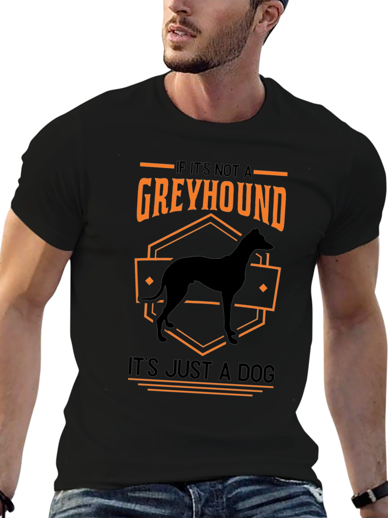 Greyhound Dog Lover T-Shirt - Its Just a Dog