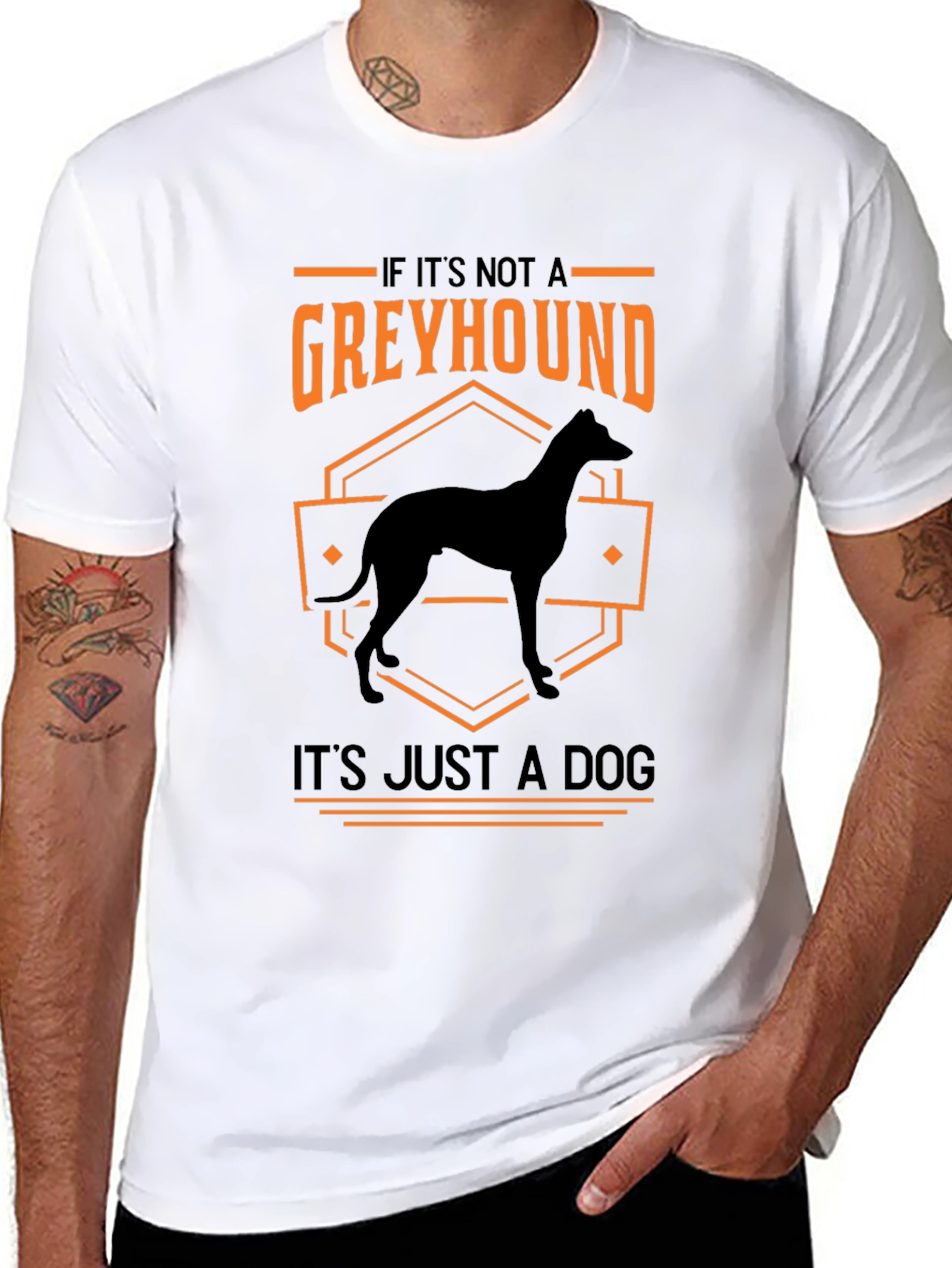 Greyhound Dog Lover T-Shirt - Its Just a Dog