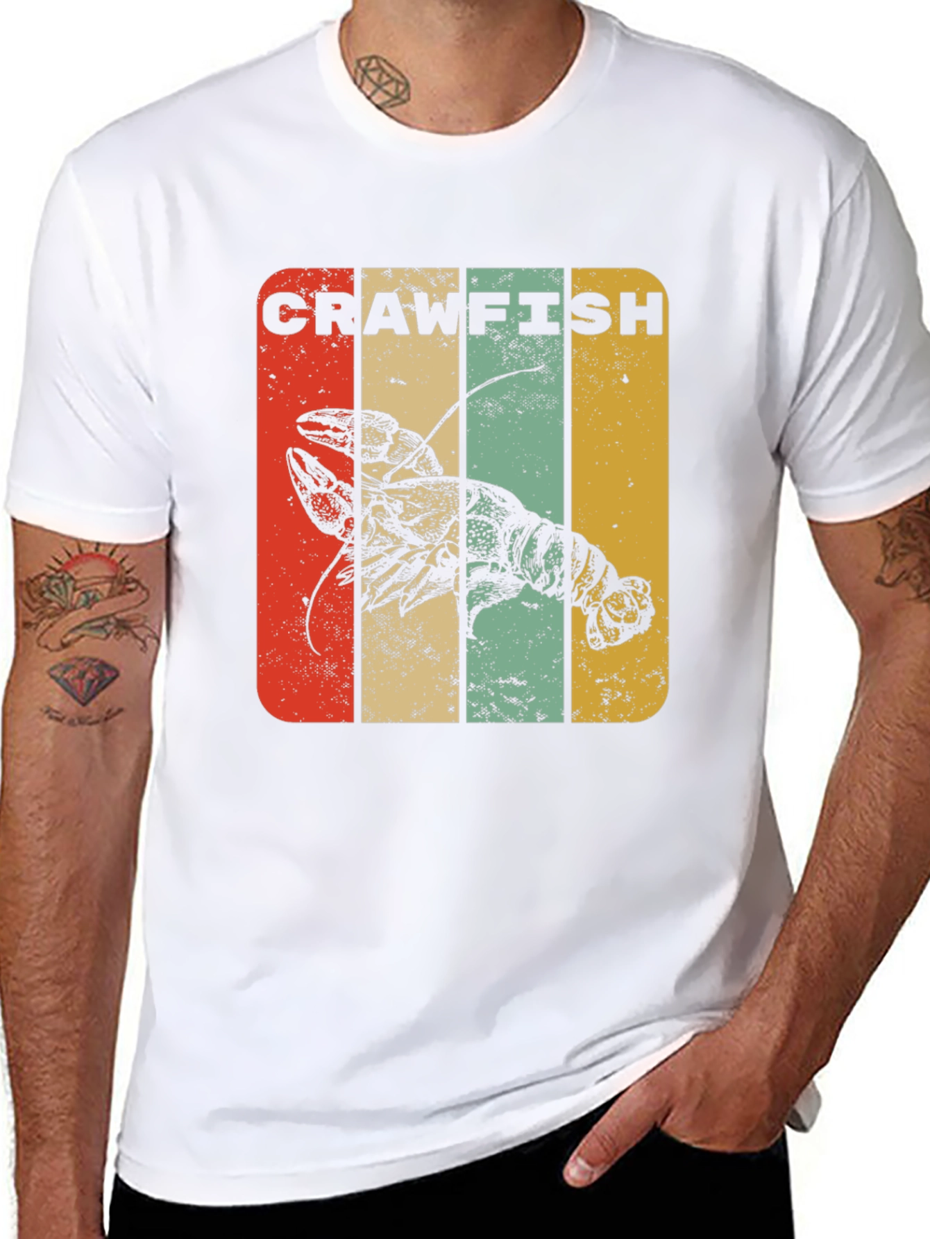 Crawfish Retro Graphic T-Shirt