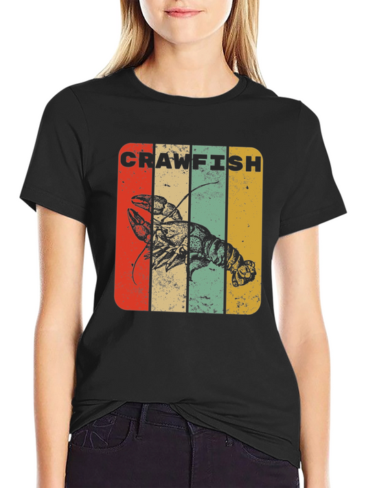 Crawfish Retro Graphic T-Shirt