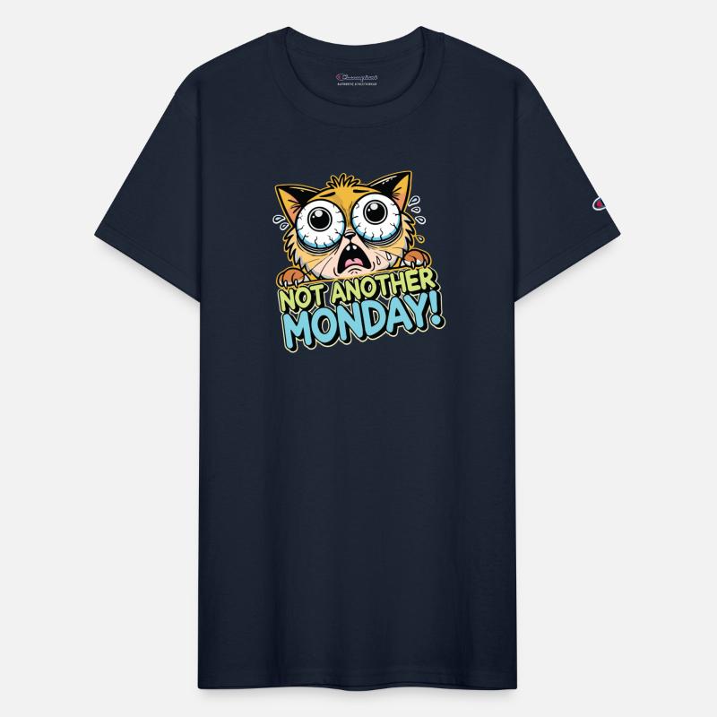 Funny Cat Illustration Expressing Dread of Monday