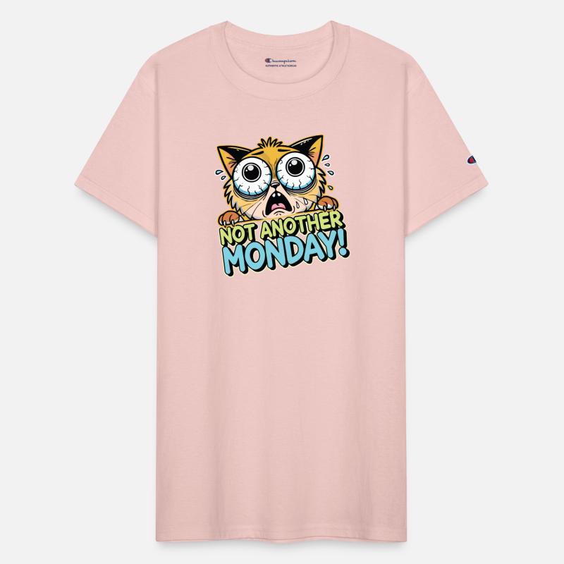 Funny Cat Illustration Expressing Dread of Monday