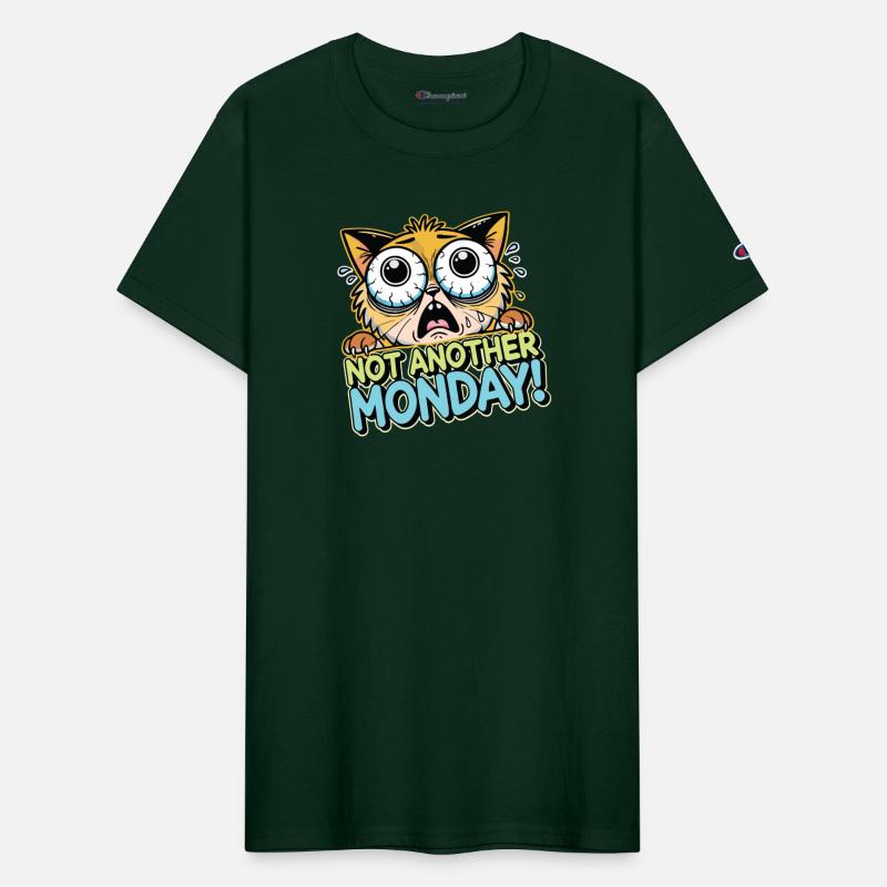 Funny Cat Illustration Expressing Dread of Monday