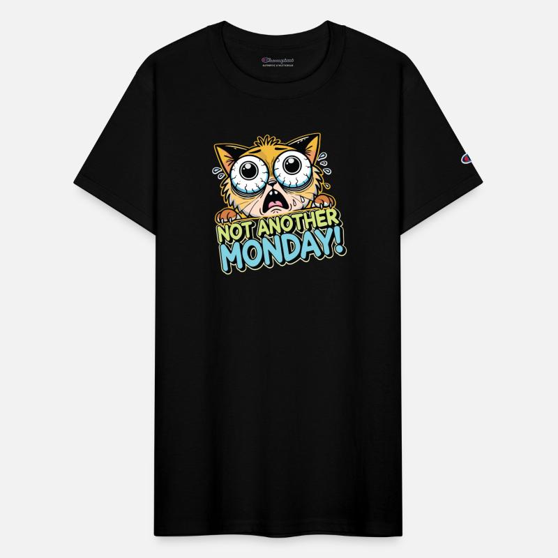 Funny Cat Illustration Expressing Dread of Monday