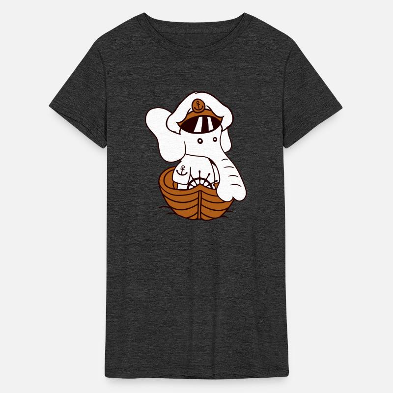 Funny Little Elephant Boat Captain Cute Sweet Fun