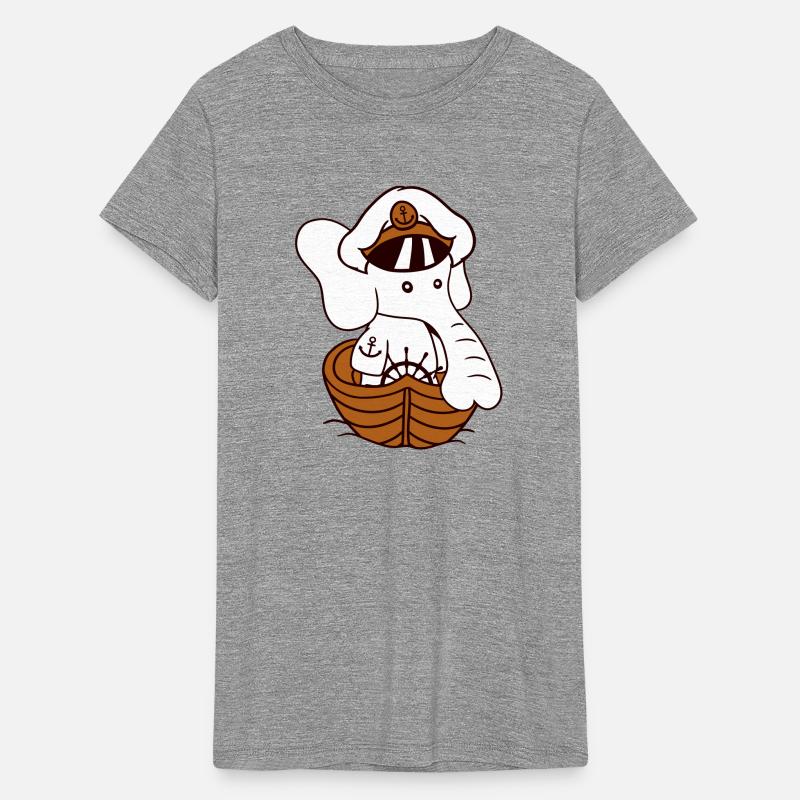 Funny Little Elephant Boat Captain Cute Sweet Fun