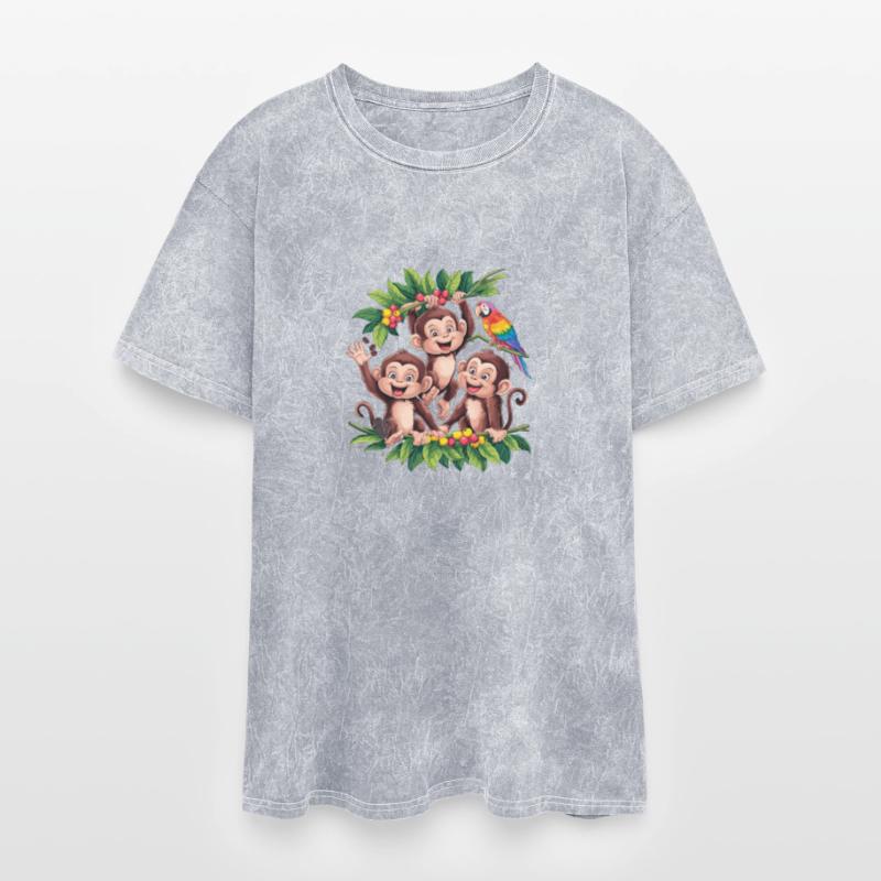 Funny Monkeys in the Jungle with a Colorful