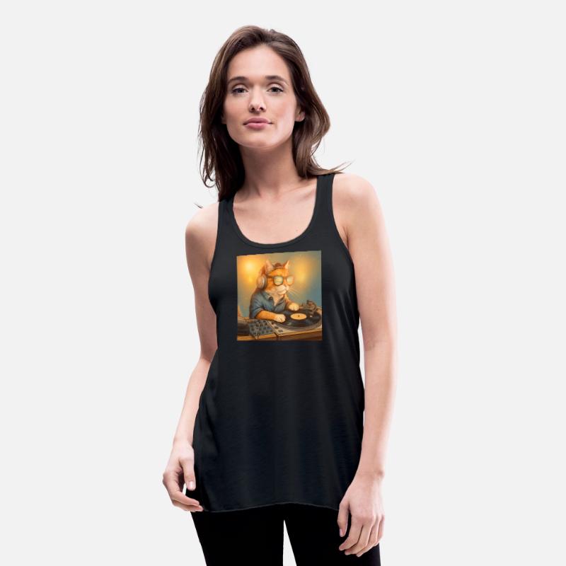 Funny Vintage Cat DJ Tropical Beach Gift