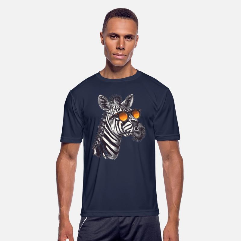 Funny Zebra with Sunglasses Retro Style for