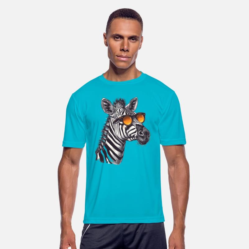 Funny Zebra with Sunglasses Retro Style for