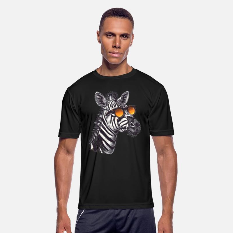 Funny Zebra with Sunglasses Retro Style for