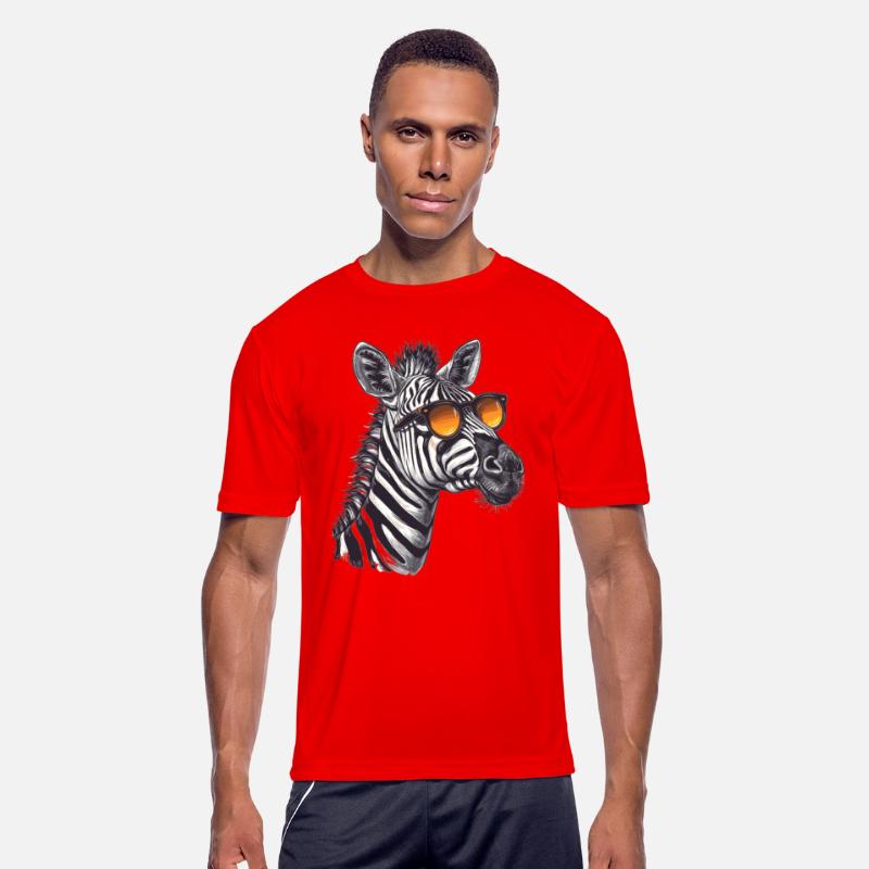 Funny Zebra with Sunglasses Retro Style for