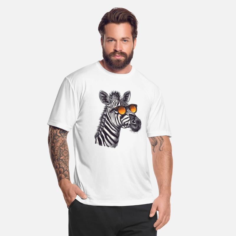 Funny Zebra with Sunglasses Retro Style for