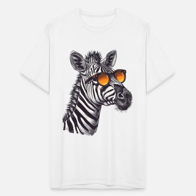 Funny Zebra with Sunglasses Retro Style for