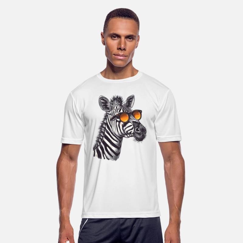 Funny Zebra with Sunglasses Retro Style for