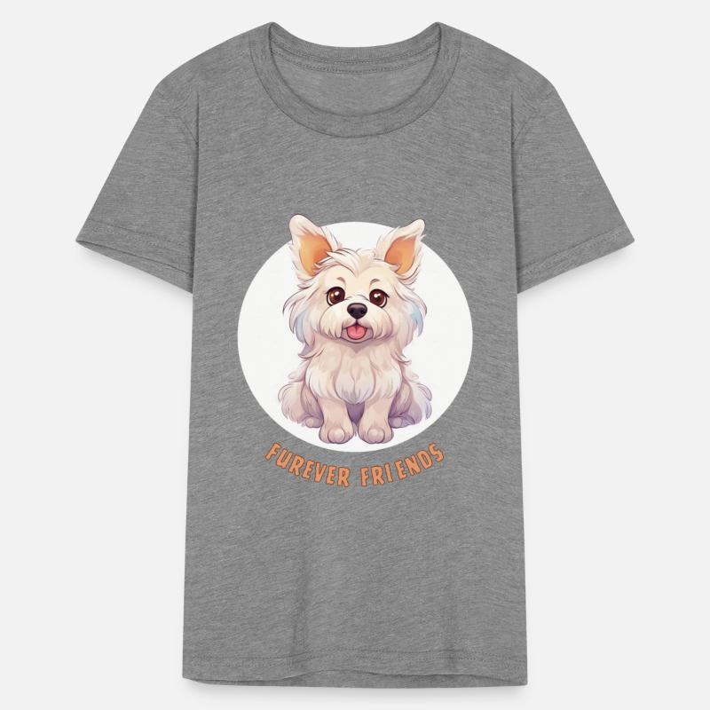 Furry Dog with Brown Eyes and Tongue Out