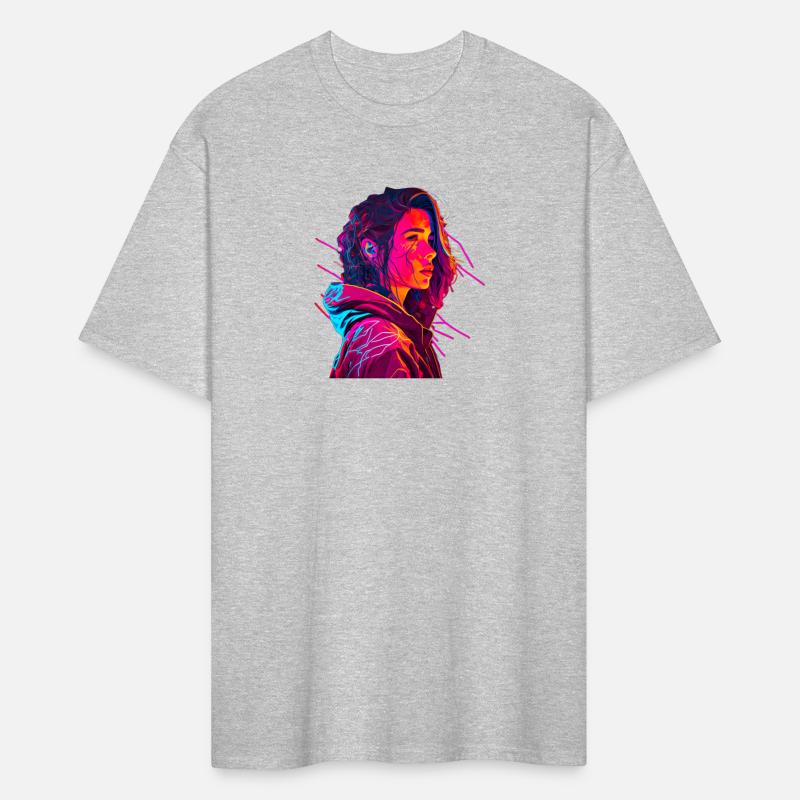 Futuristic colorful Cyber Girl