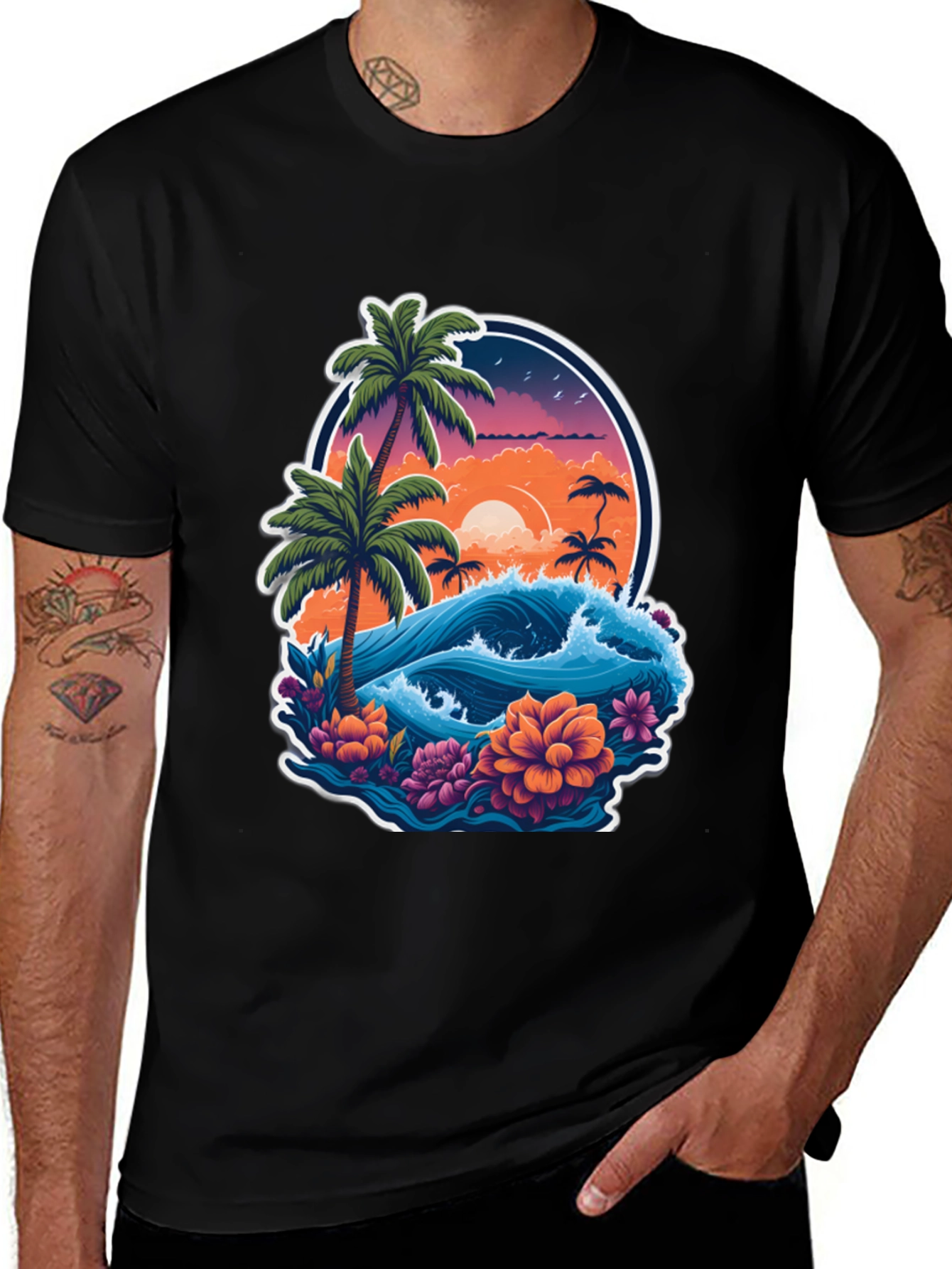 Tropical Paradise Graphic Tee - Island Vibes T-Shirt