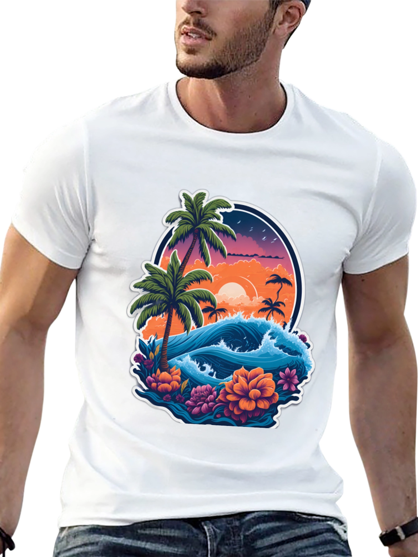 Tropical Paradise Graphic Tee - Island Vibes T-Shirt