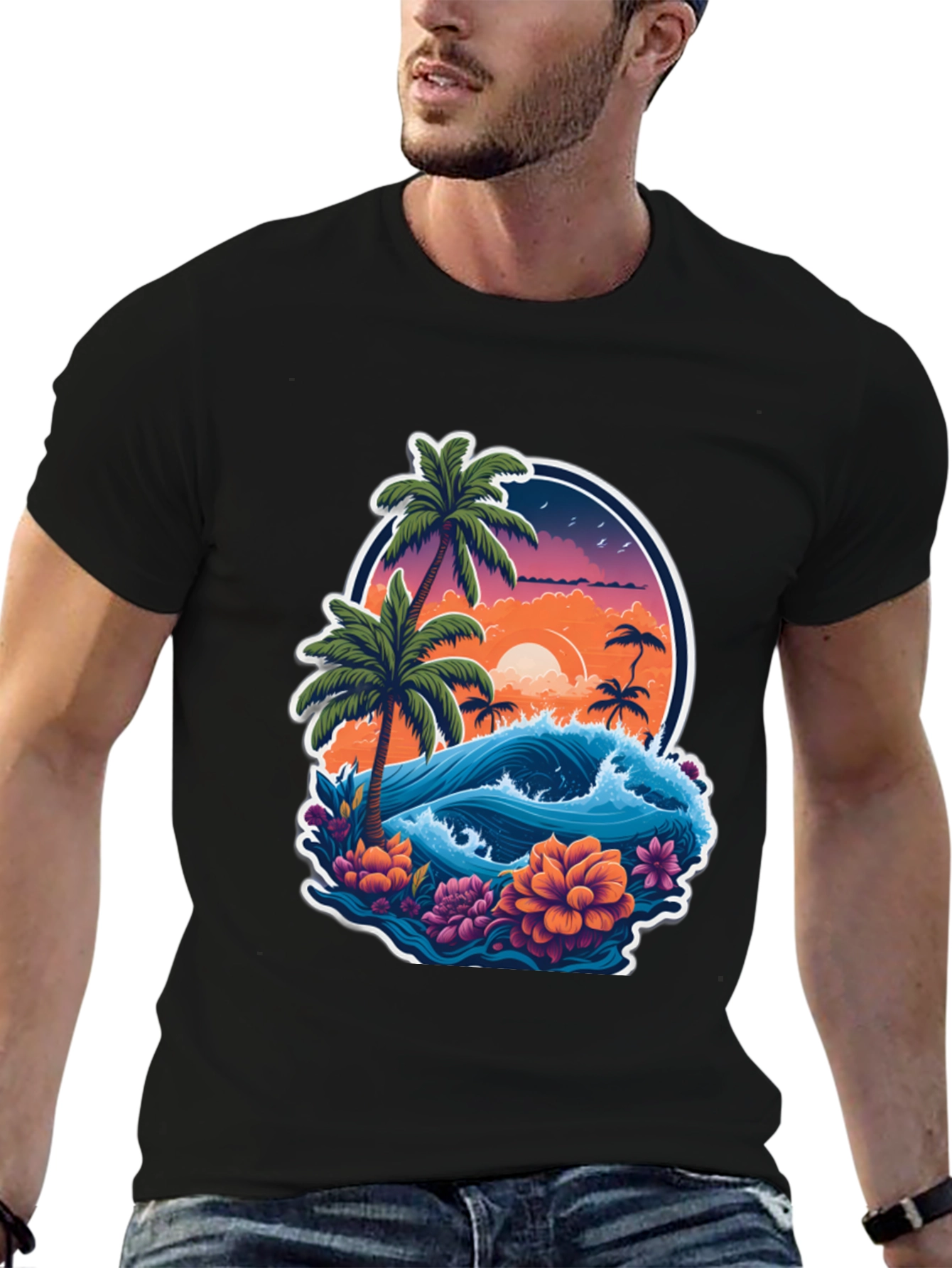 Tropical Paradise Graphic Tee - Island Vibes T-Shirt