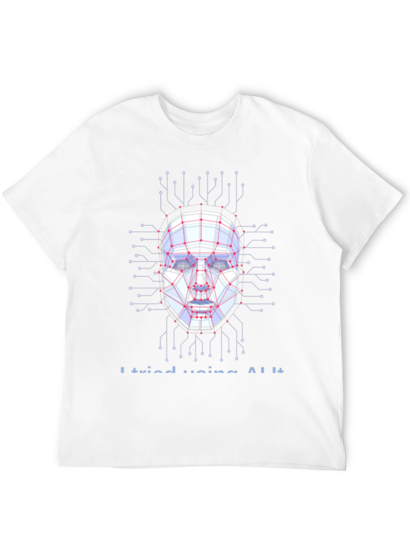 AI Circuit Face Graphic T-Shirt