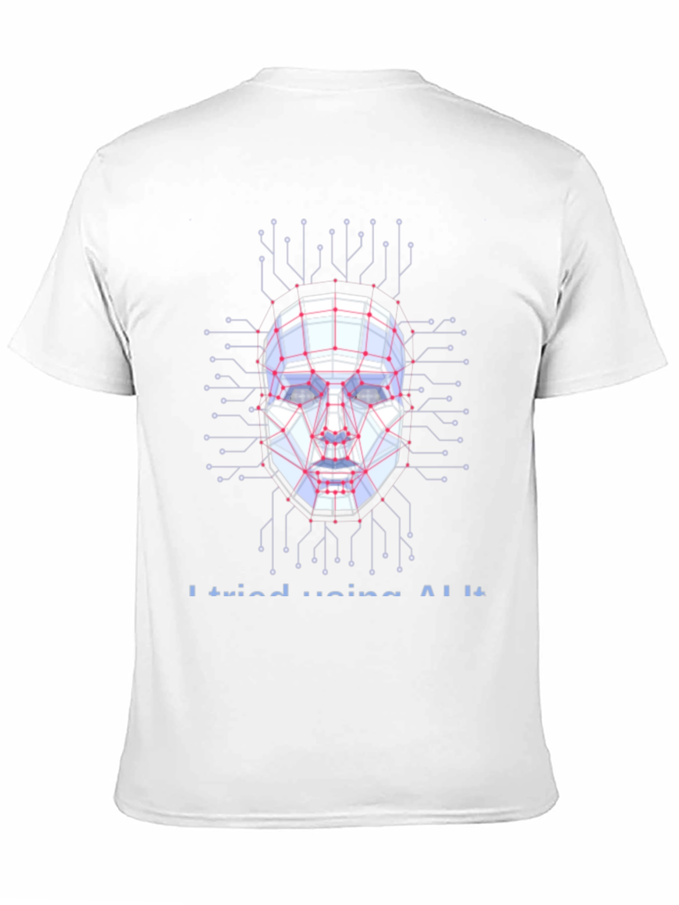 AI Circuit Face Graphic T-Shirt