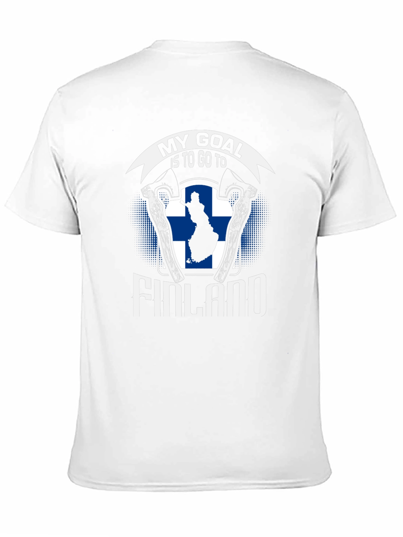 Finland Goal T-Shirt - Axe & Finnish Flag Design