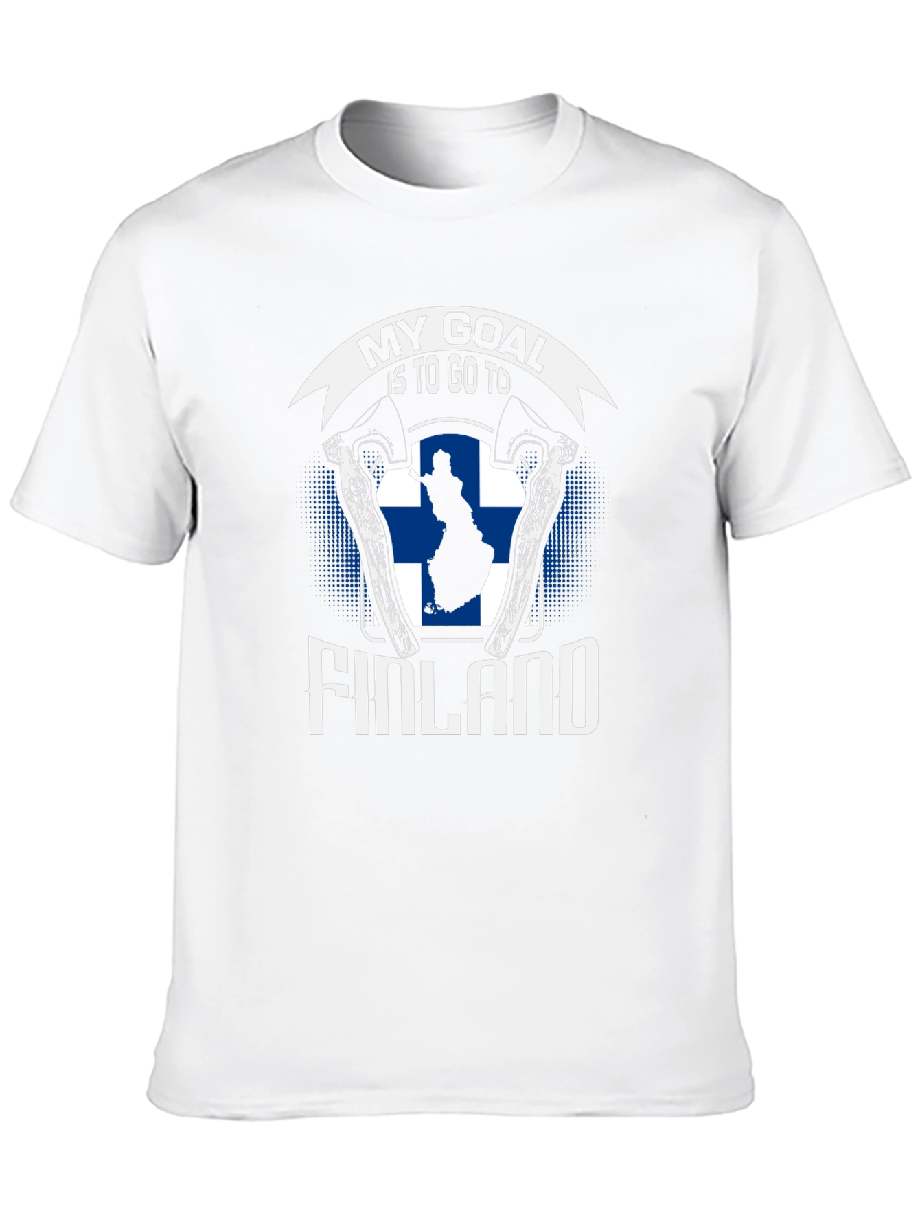 Finland Goal T-Shirt - Axe & Finnish Flag Design