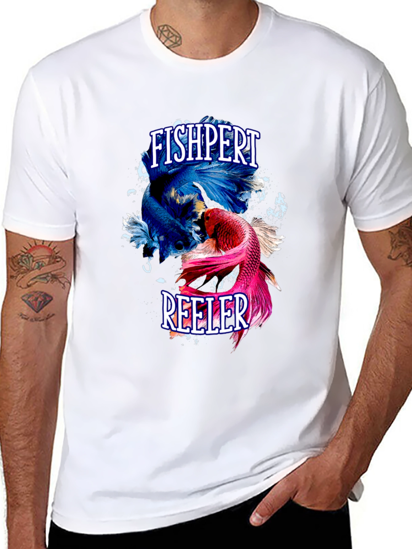 Fishpert Reeler Graphic Tee - Unique Betta Fish Design