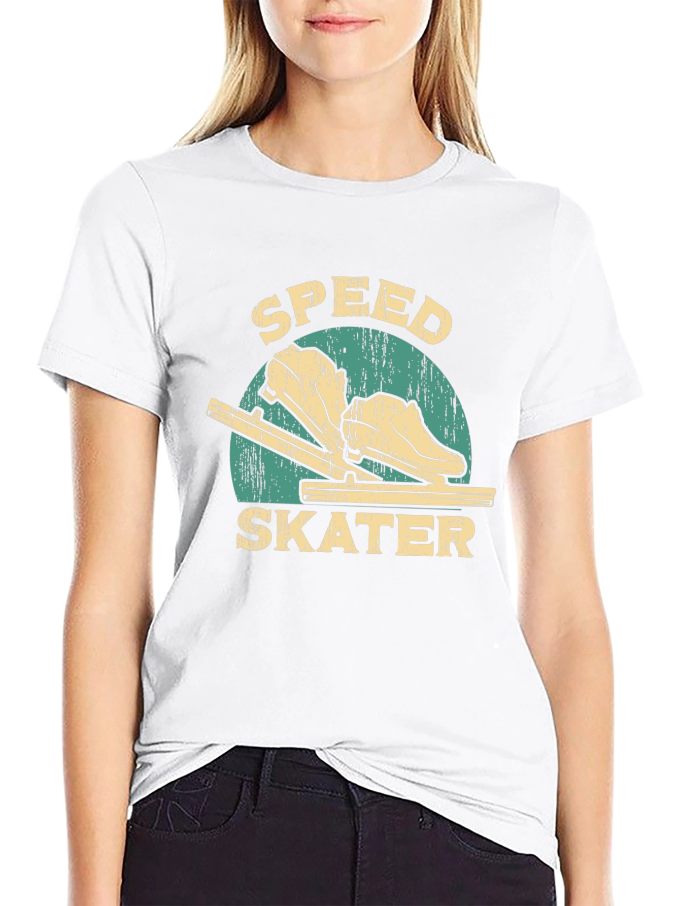 Speed Skater Graphic T-Shirt - Retro Style